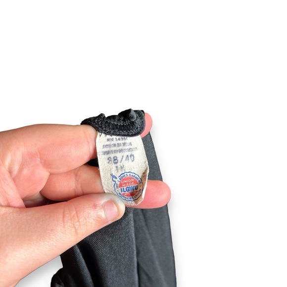 Vintage 1980s Black Lace Plus Size Maxi Split Front Slip Dress Size 3X - Picture 3 of 8